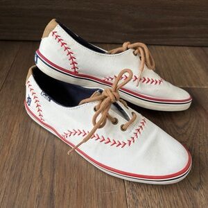 Keds MLB Baseball Detroit Tigers Series Canvas Sneakers SZ 6